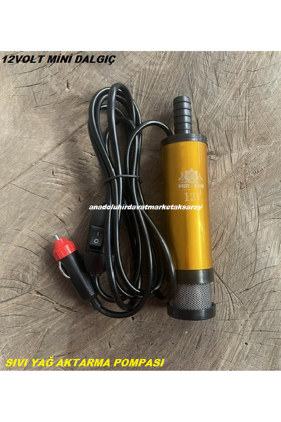 Mrs 12VOLT 1/2 ZEYTİN YAĞ POMPASI MAZOT SIVI AKTARMA POMPASI MİNİ DALGIÇ ÇAKM...