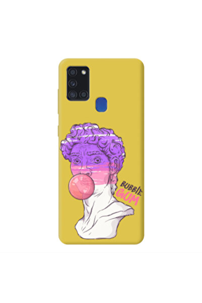 Other Samsung A21S Pin Bubble Yellow Colored Silicone TPU Θήκη