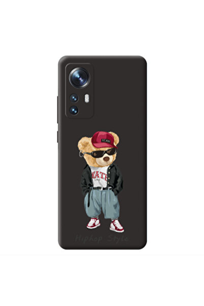 Other Xiaomi Mi 12 Hip hop style Black Colored Silicone TPU Θήκη