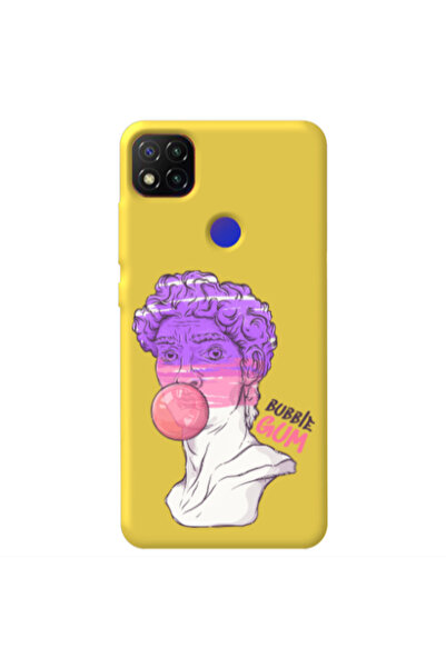 Other Xiaomi Redmi 9c Pin Bubble Yellow Colored Silicone TPU Θήκη