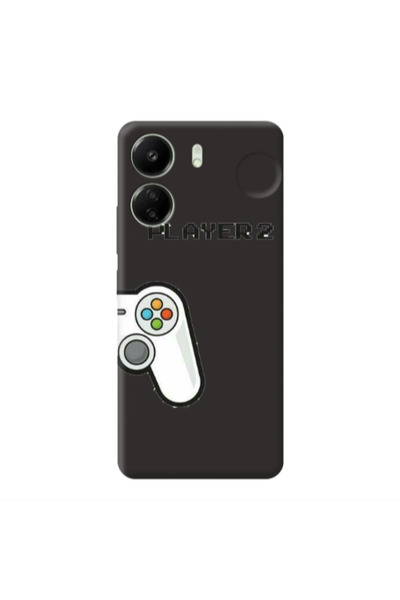 Other Xiaomi Redmi 13C Player 2 Black Colored Silicone TPU Θήκη