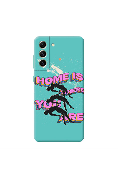 Other Samsung S21 PLUS Home Is Where Turquoise Colored Silicone TPU Θήκη