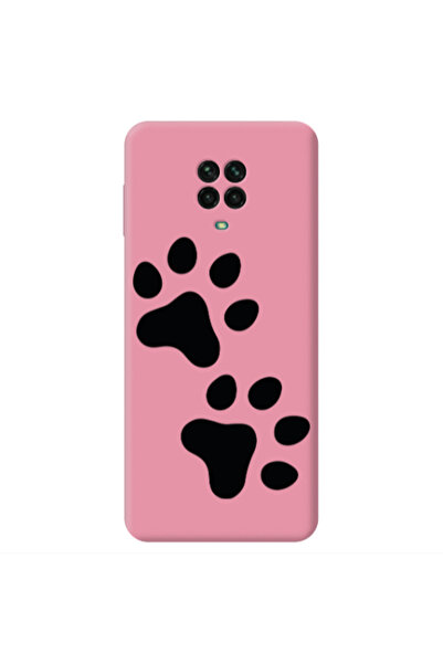 Other Xiaomi Redmi Note 9 Pro Paws Pink Colored Silicone TPU Θήκη