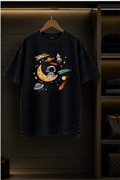 ZEMLİYA Sara Washed Oversize Unisex T-Shirt Washed Vintage Street Style Stree...