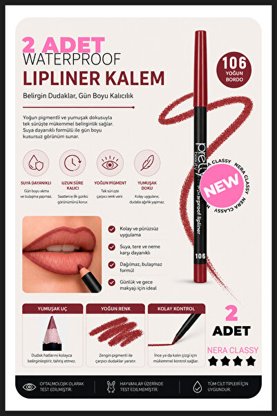 Nera Classy Suya Dayanıklı Göz Kalemi Waterproof Lipliner