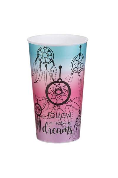 OEM Pahar din plastic pentru apă, model dreamcatcher, 650 ml