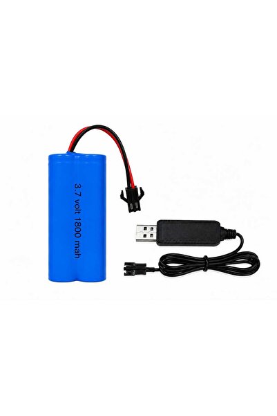 MAMSHOP 3.7 volt 1800 mah Uzaktan Kumandalı araba pili 14500 Li-on Siyah Soke...