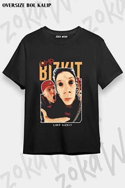 ZOKAWEAR Μπλουζάκι Unisex Loose Fit με στάμπα Limp Bizkit v18