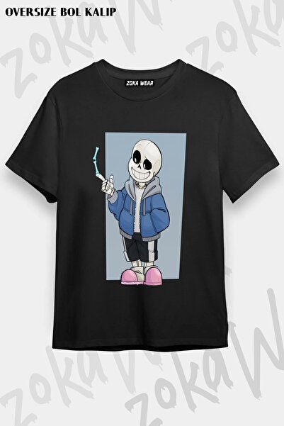 ZOKAWEAR Μπλουζάκι Unisex Loose Fit Undertale Sans v15 με στάμπα