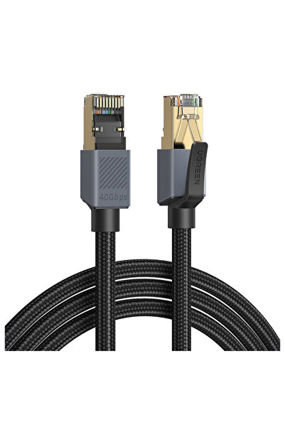 Ugreen Cablu Ethernet Cat8 RJ45 1m, F/FTP, 40Gbps, Negru