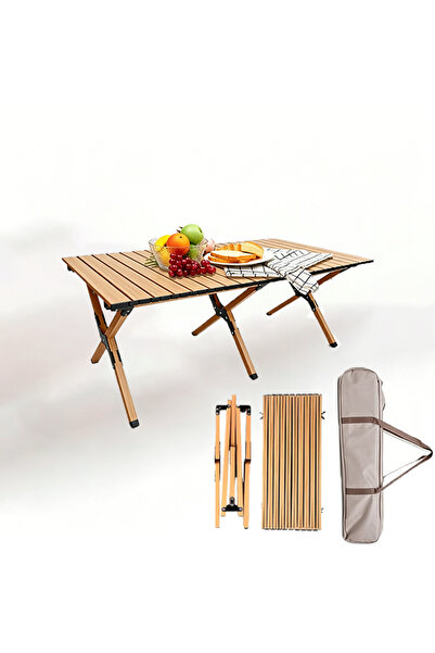 GGEROU Folding Camping Table, Roll-Up Portable Camping Table with Carrying Ba...