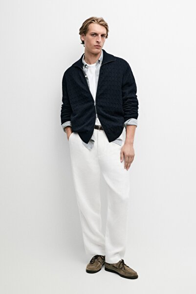 Massimo Dutti %100 pamuklu örgü hırka