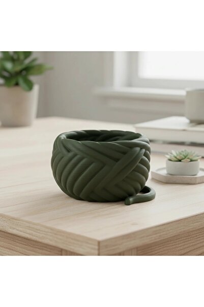 OEM Bol Decorativ Design Ghem de Ață pentru Obiecte Mici - Olive green compoz...