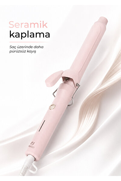 PiranTech KS-332 32mm Kalın Saç Maşası - Hacimli Doğal Dalga ve Bukle Yapıcı 80W