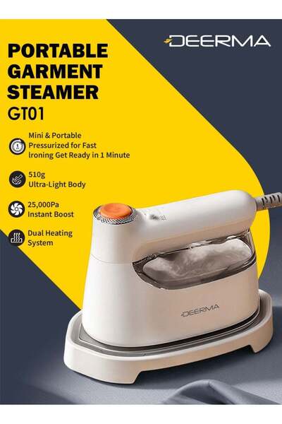 Deerma GT01 Portable Handheld Garment Steamer | 1200W Fast Heat | Foldable Tr...