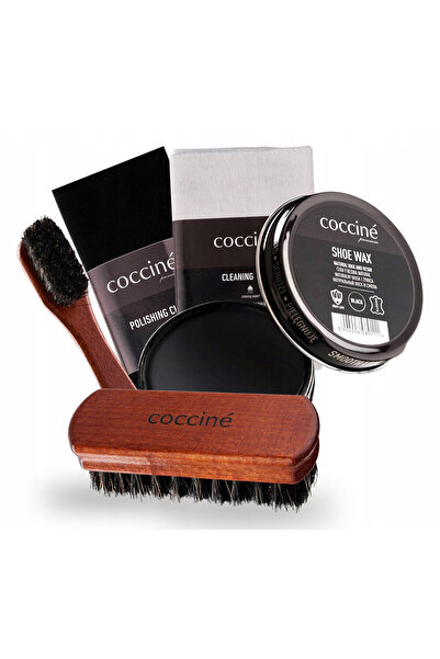 Coccine Set de ingrijire incaltaminte, Coccine, 5 in 1, negru, 40 ml pasta de...
