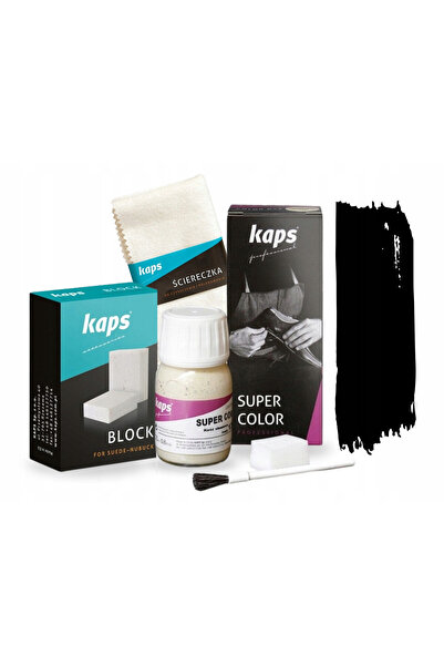 kaps Set de ingrijire a pielii, Kaps, vopsea neagra 25 ml, laveta din bumbac ...