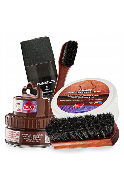 Palc Set de ingrijire a incaltamintei, Deget, 5 in 1, Maro mediu, 210 ml gras...