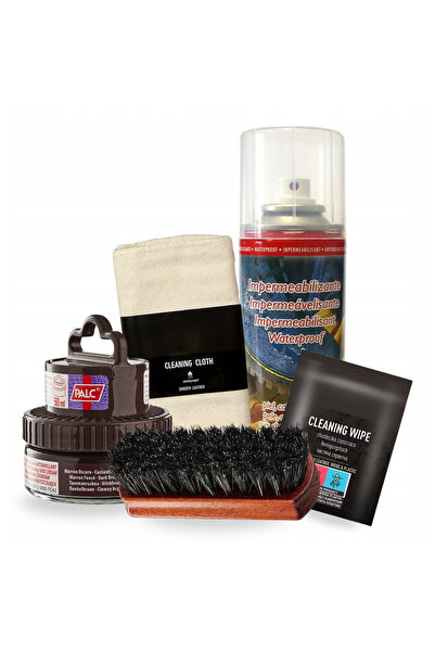 Palc Set de ingrijire a incaltamintei, varf, maro inchis, 5 in 1, crema pentr...