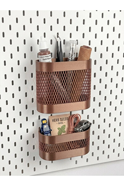 ngn collection Skadis Pano 2 coșuri de depozitare Pegboard Bronz Cutie organi...