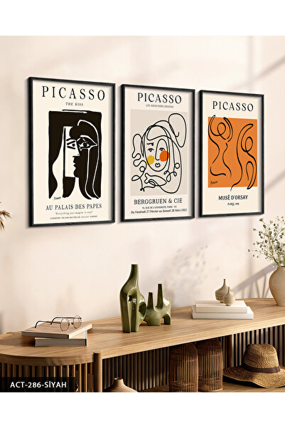 Evinemoda Picasso radovi 3-dijelna slika u drvenom okviru ACT