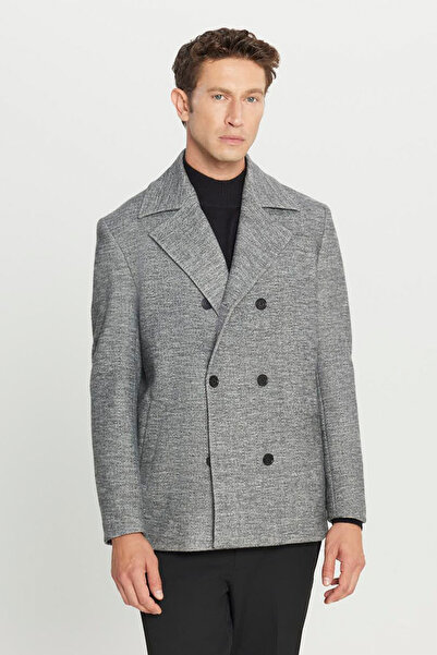 ALTINYILDIZ CLASSICS Men's Anthracite Cashmere Standard Fit Regular Cut Mono ...