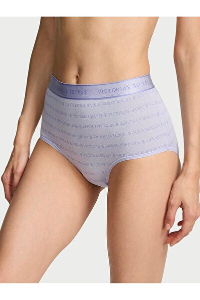 Victoria's Secret Logo Detaylı Pamuklu Yüksek Bel Külot