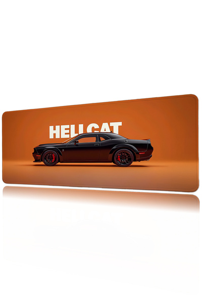 Halura لوحة ماوس للألعاب مطبوعة رقميًا بنمط Hellcat Car مقاس 40x90 مع قاعدة م...