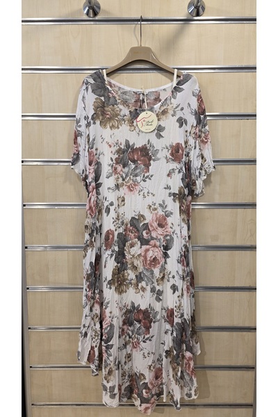 Park Moda Rochie italiană din viscoză, căptușită, cu model de trandafiri