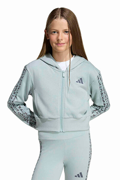 adidas Children's Daily Hooded Sweatshirt Jg an 3S ft Fz Kb6986