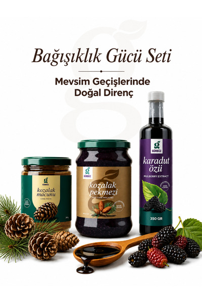 Gürbüzden Bağışıklık Gücü Seti - Doğal Kozalak Macunu + Kozalak Pekmezi + %10...