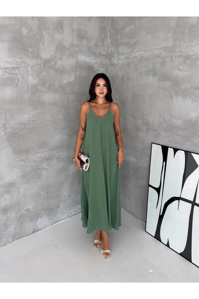 Bella Breeze Strappy V-Neck Loose Fit Maxi Dress