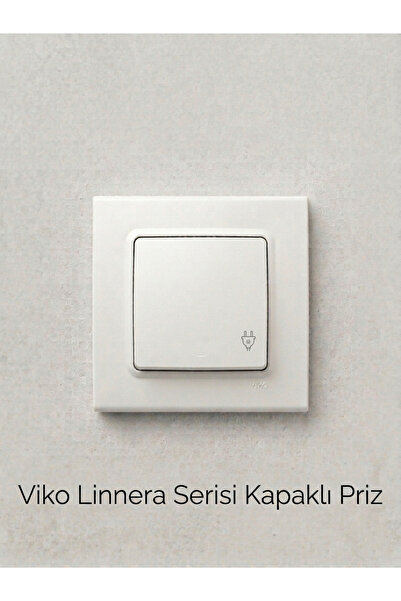 VİKO Linnera Serisi Kapaklı Priz Beyaz (Çerçeveli)
