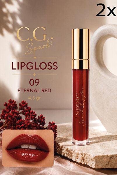 Huncalife C.g Spark Lipgloss 09 Eternal Red 4,5 Gr 2 Adet