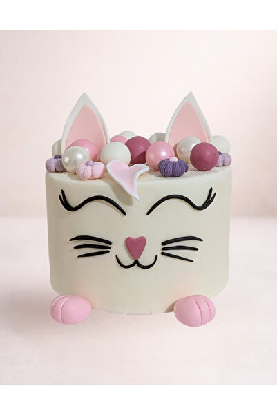 FigurinArt Set figurine tort pastă de zahăr - Decor Pisicuță- Handmade