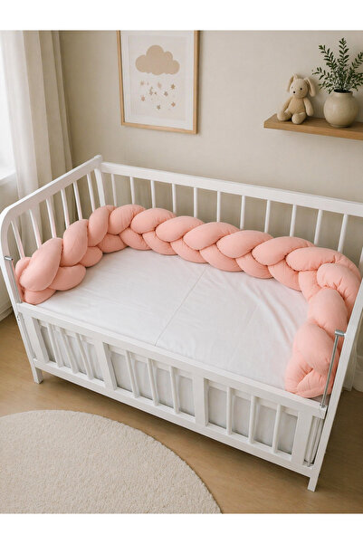 Baby Clime 250 cm Knitted Crib Protector 3-Sided Knitted Protection - Baby Cr...