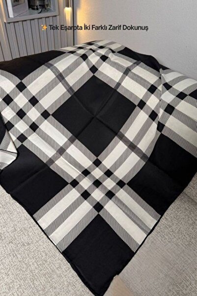shalya scrafs New Season Double-Sided Plaid Pattern Twill Scarf Accessory Fou...