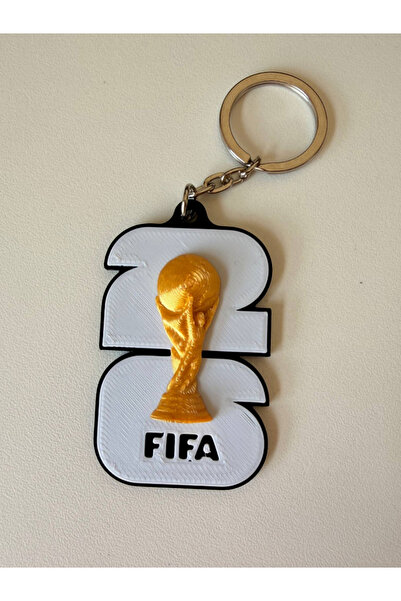 ArtiFex Hobi 2026 FIFA Dünya Kupası Temalı 3D Baskı Anahtarlık – Futbol Taraf...