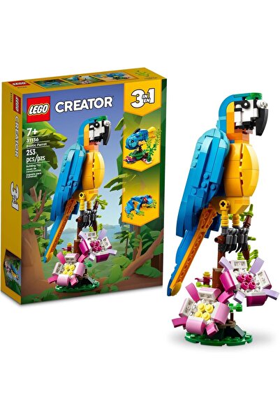 LEGO Creator 3 in 1 Exotic Parrot to Frog to Fish 31136 Animal Figures Buildi...