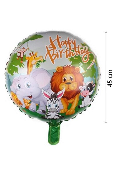genaja Balon din Folie Metalizată, Mini Figurină Rotundă, Model Animăluțe, Ha...