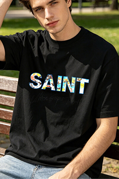 Fleck Casual Style T Shirts For Men Saint Graphic Print Personalized Shirts