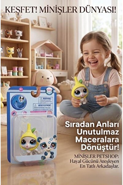Tıfıl Toys Pet Shop Minişler Limon Kostümlü Kedi Figür ve Klübe Oyun Seti Ser...