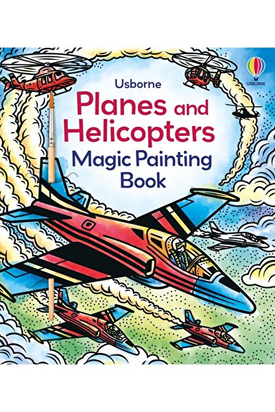 Usborne Children's book, Usborne, Planes and Helicopters Magic Painting Book,...
