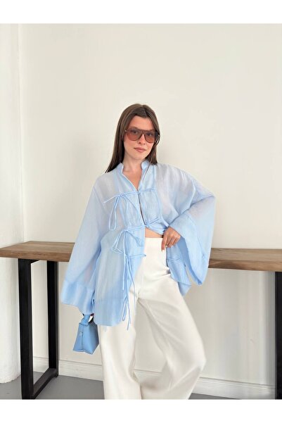 Ekim Store Çin Kapamalı Oversize Gömlek