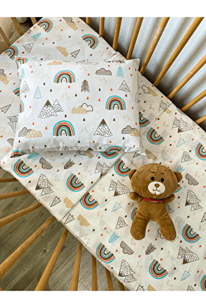 Ozz Baby طقم سرير أطفال من ANNE YANI PARK مكون من غطاء سرير مطاطي 100% قطن (7...