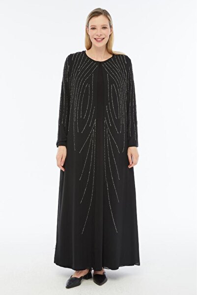Sedef Fashion |   Plus Size Black Mother Evening Dress |   Hijab Draped Chiff...