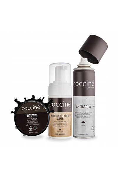 Coccine Set de ingrijire a incaltamintei, Coccine, pasta neagra cu spuma de c...