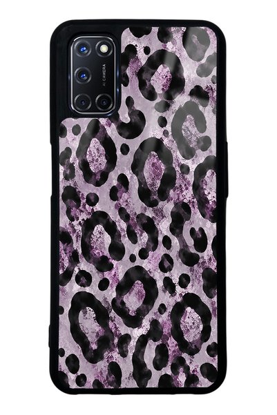 Spoyi Oppo A52 Soft Lilac Leopard Design Glossy Phone Case