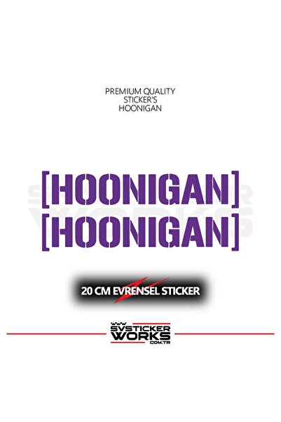 ARONA Hoonigan Sticker Universal Compatible with All Surfaces 20 cm 2 Pieces