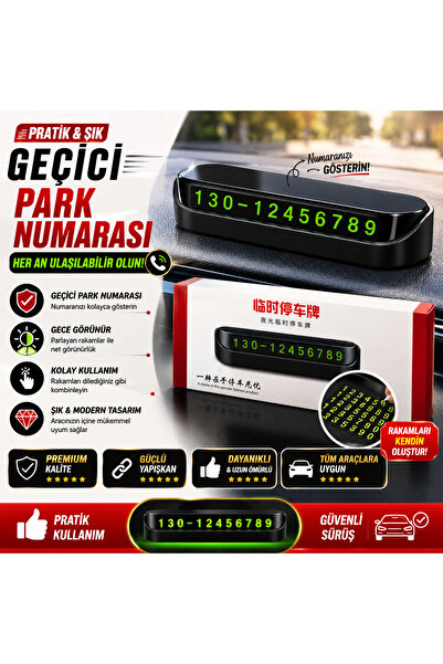 OTOYOL Temporary Parking Phone Number Plate 1 Piece Temporary Parking Phone C...